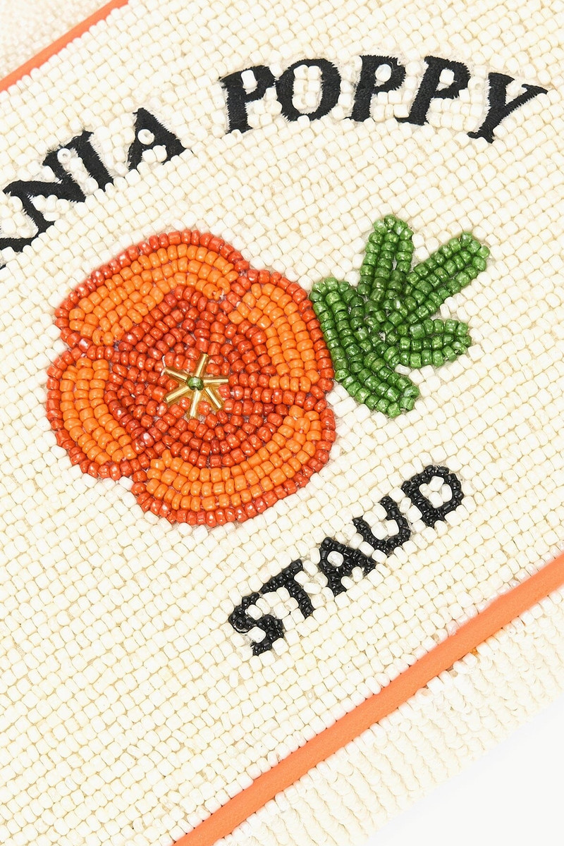 STAUD TOMMY BEADED BAG CALIFORNIA POPPY 4