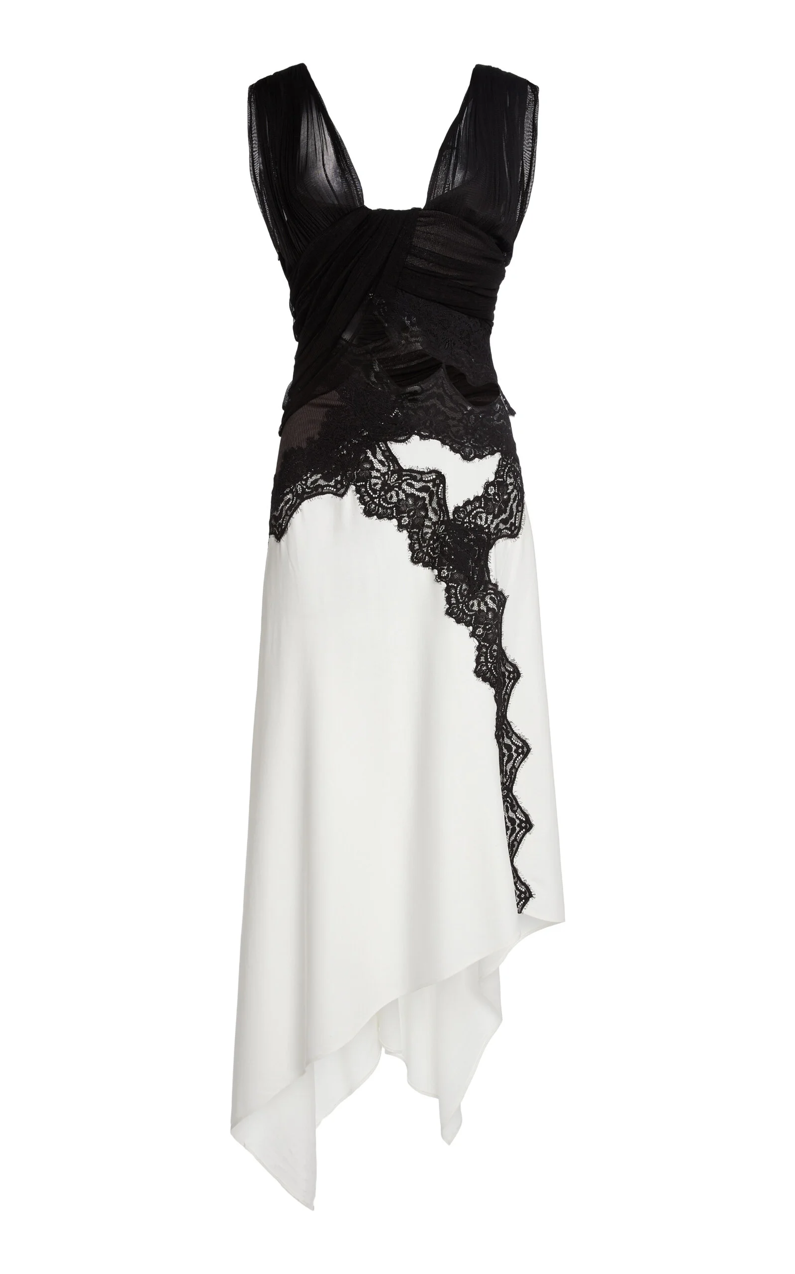 Baile Wrapped Tulle Dress black/white - 1