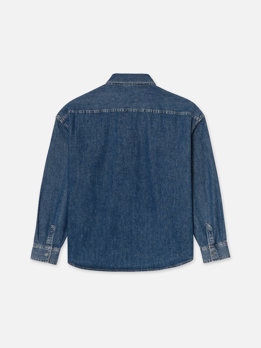 Relaxed Denim Shirt in Dark Ocean - 4