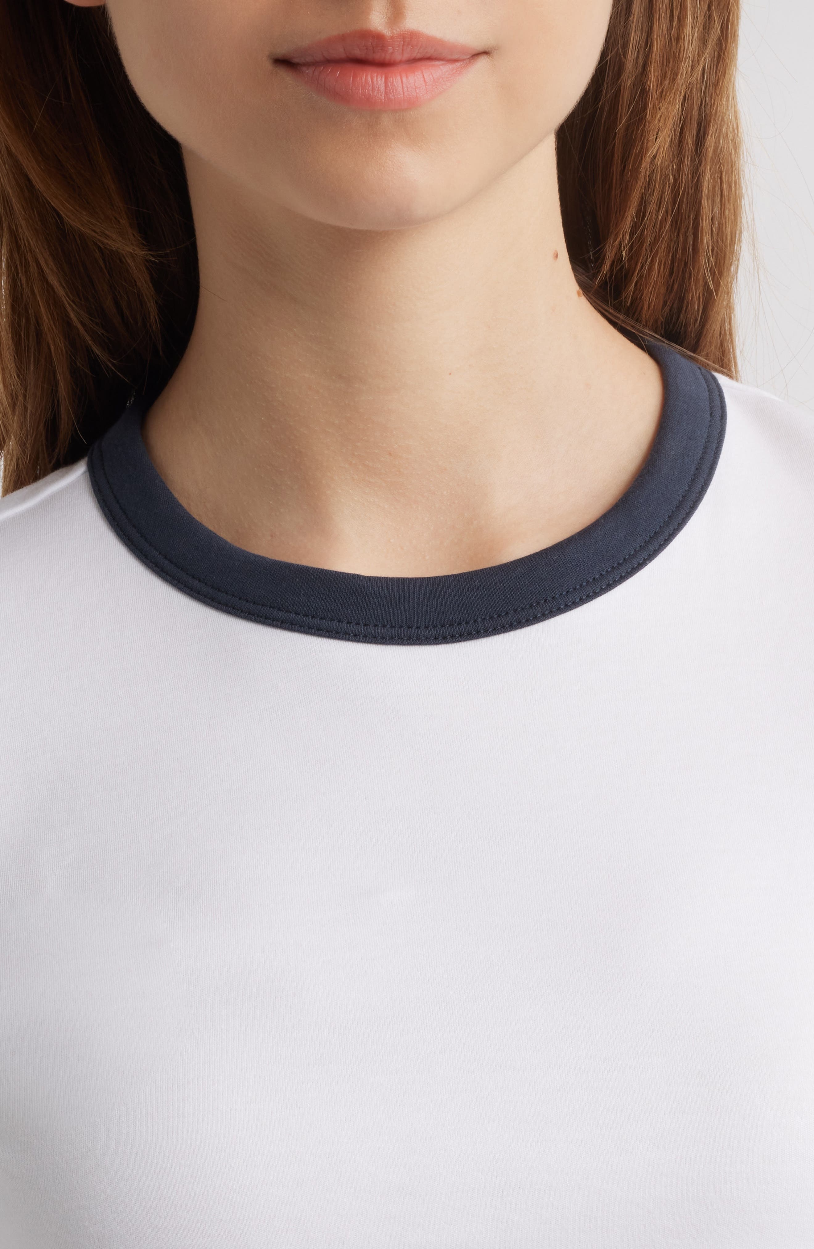 rag & bone Mia Cotton Ringer T-Shirt in White Multi at Nordstrom - 4