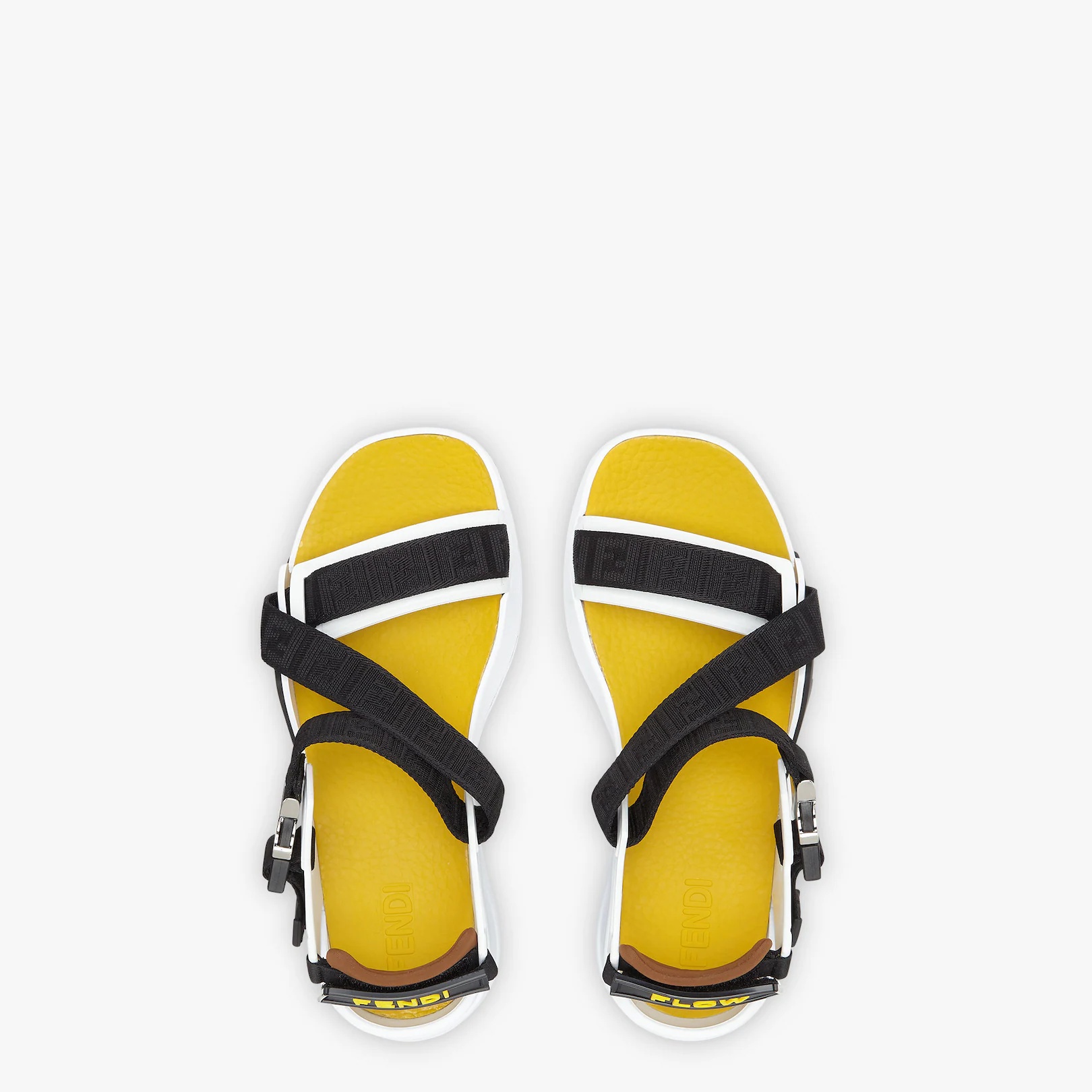 Black fabric sandals - 4