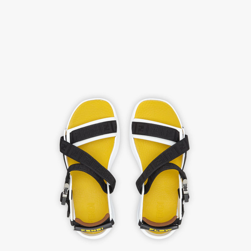 Black fabric sandals 4