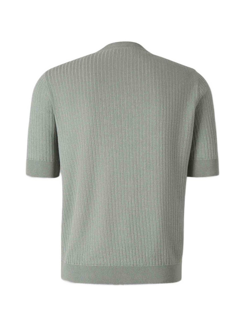 LARDINI ribbed-knit T-shirt outlook