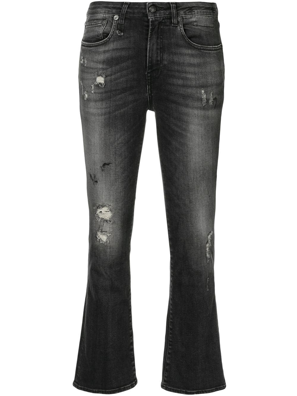 distressed cropped jeans - 1