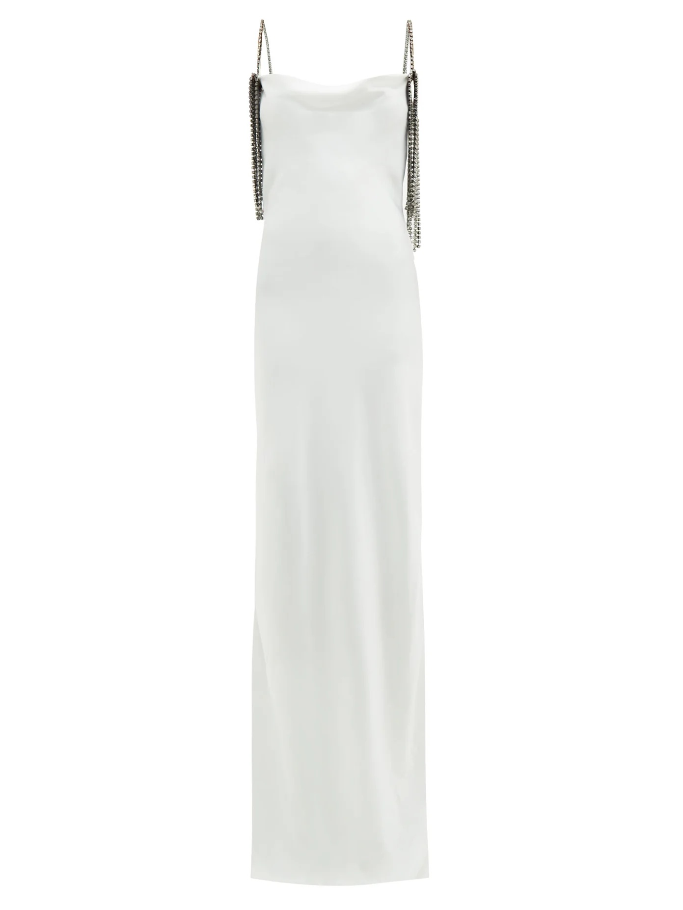 Crystal-embellished satin gown - 1