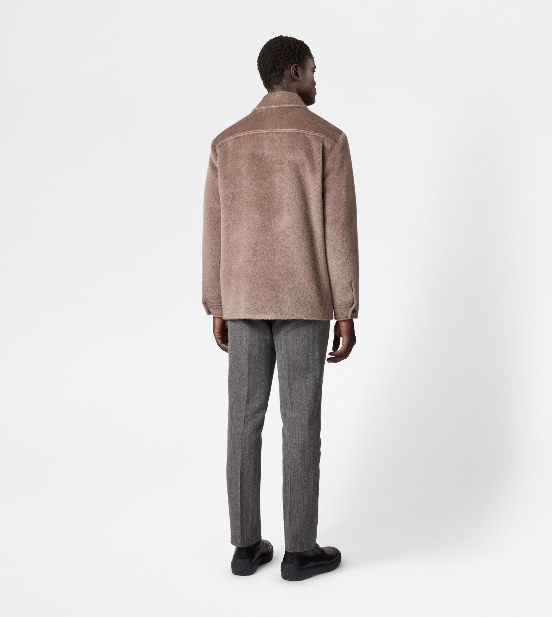 OVERSHIRT IN WOOL RELAXED FIT - GREY - 3