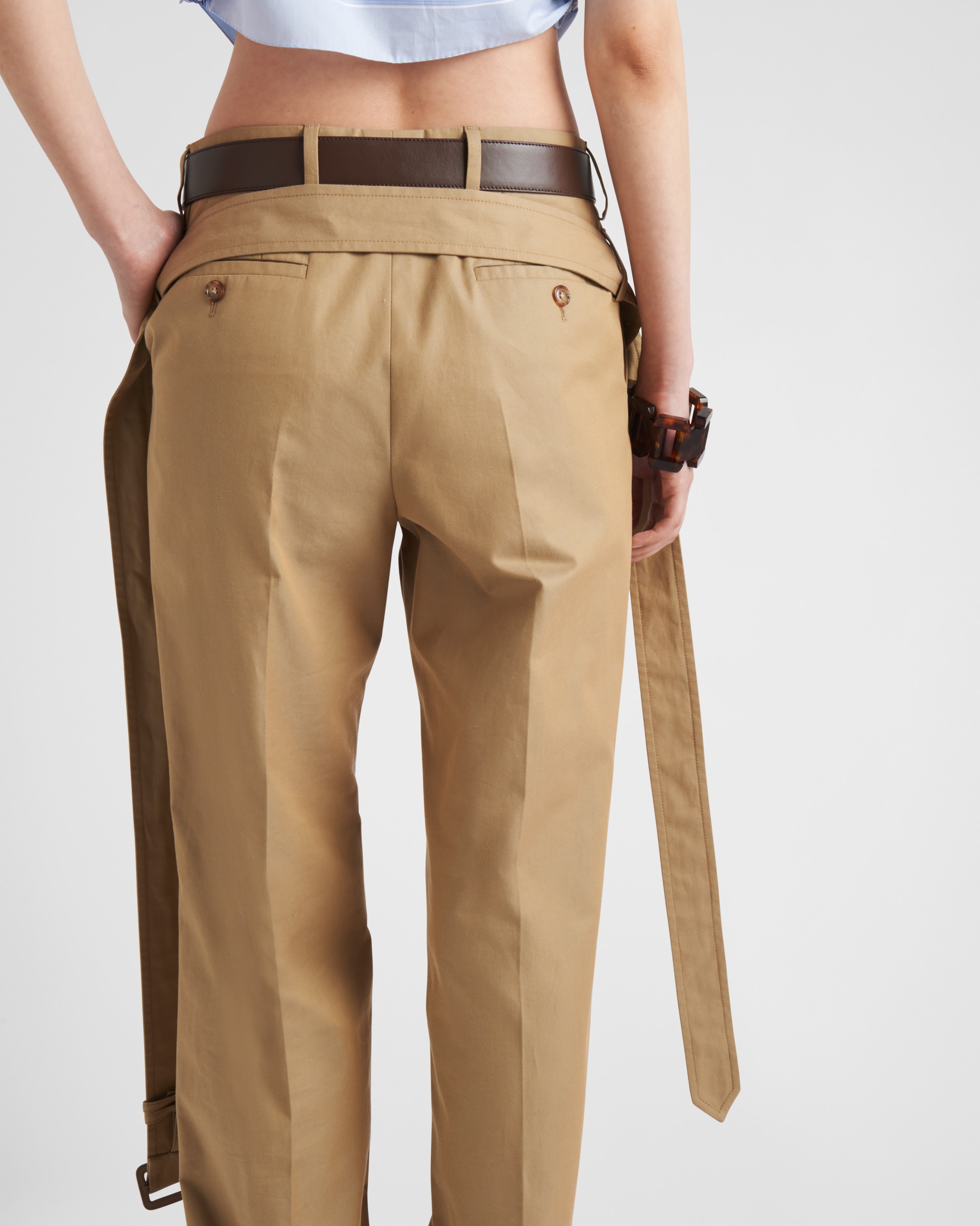 Prada Cappuccino Twill Pant | italist | REVERSIBLE