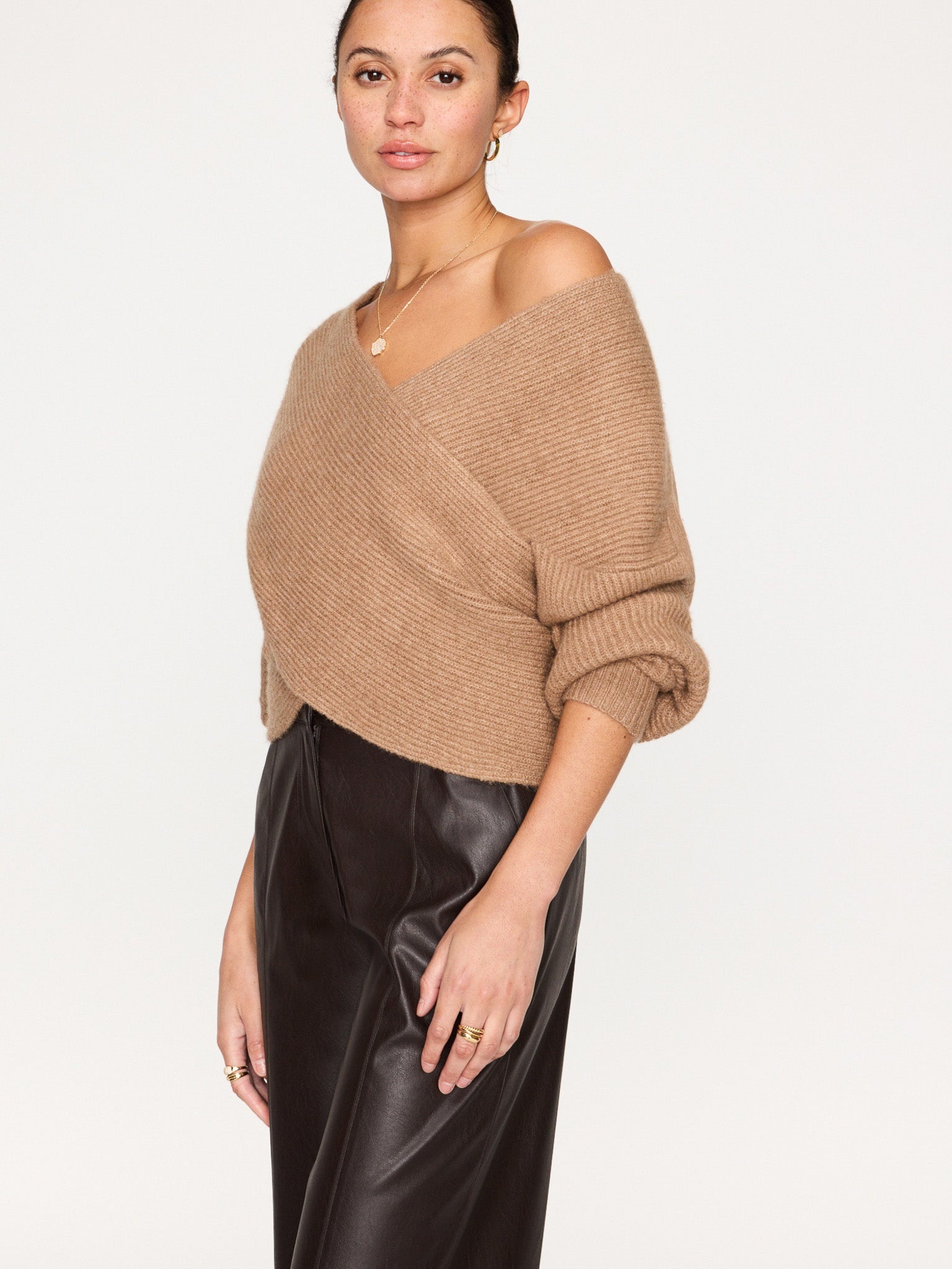 The Hughes Wrap Front Sweater - 5