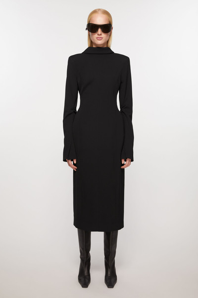 Acne Studios Tailored long sleeve dress - Black outlook