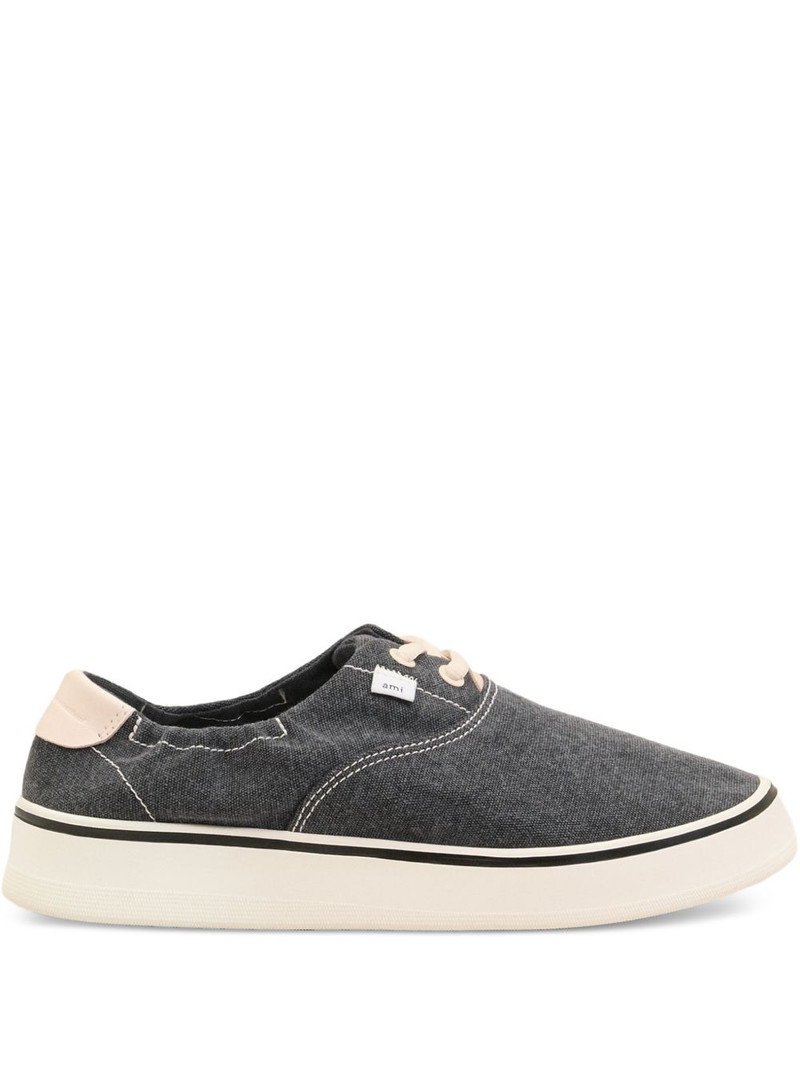 Tennis washed-effect sneakers 1
