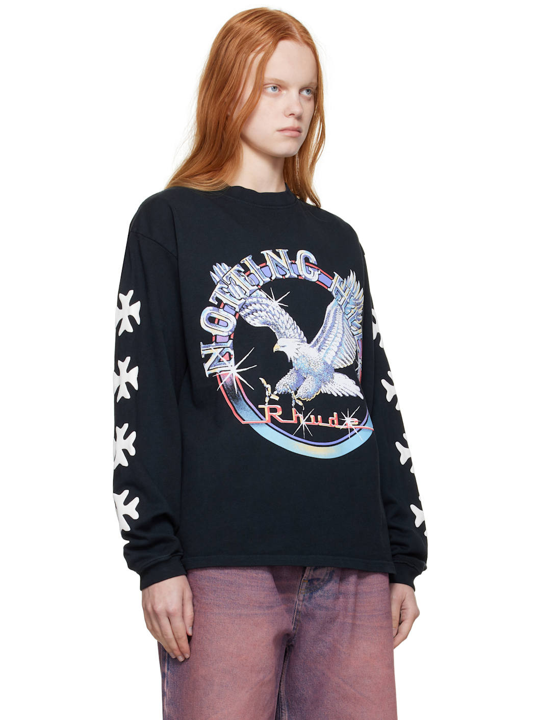 Black 'Notting Hill' Eagle LS T-shirt - 2