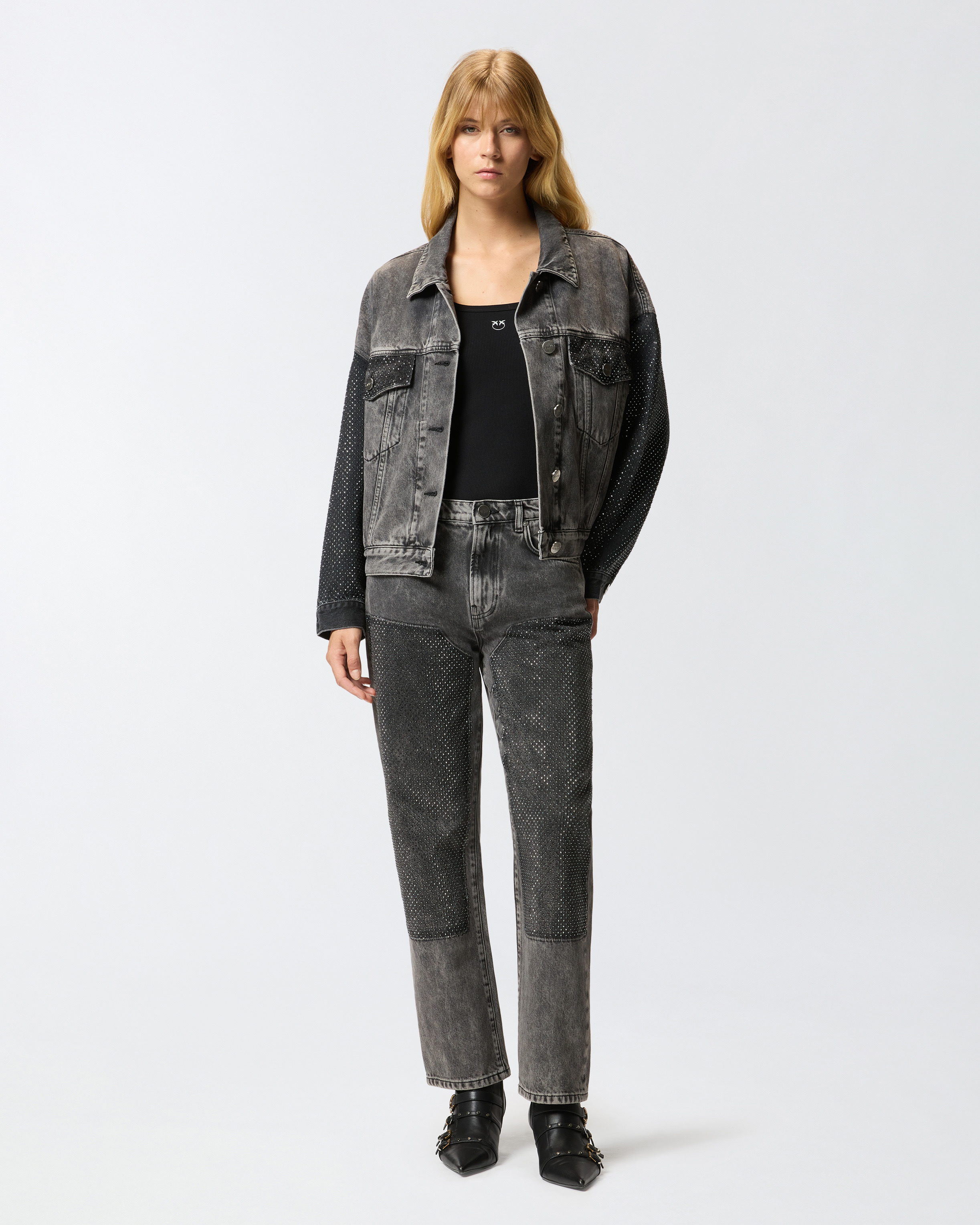 LOOSE-FIT JEANS WITH MINI STUDS - 2