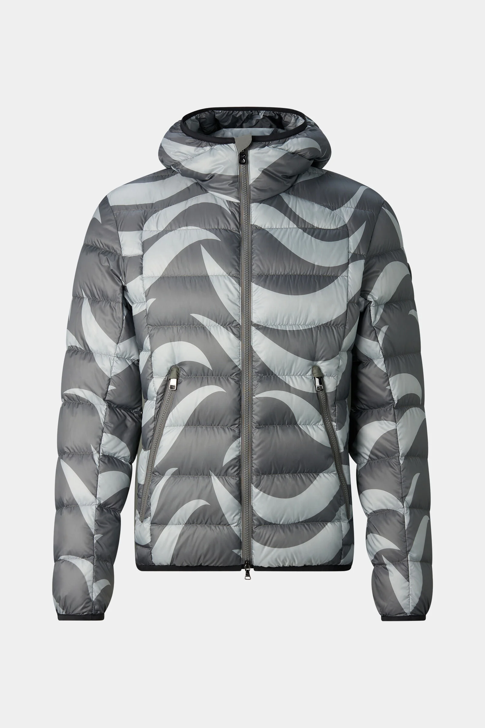 Jarne Mid-Layer Down Jacket in Olive/Gray - 1