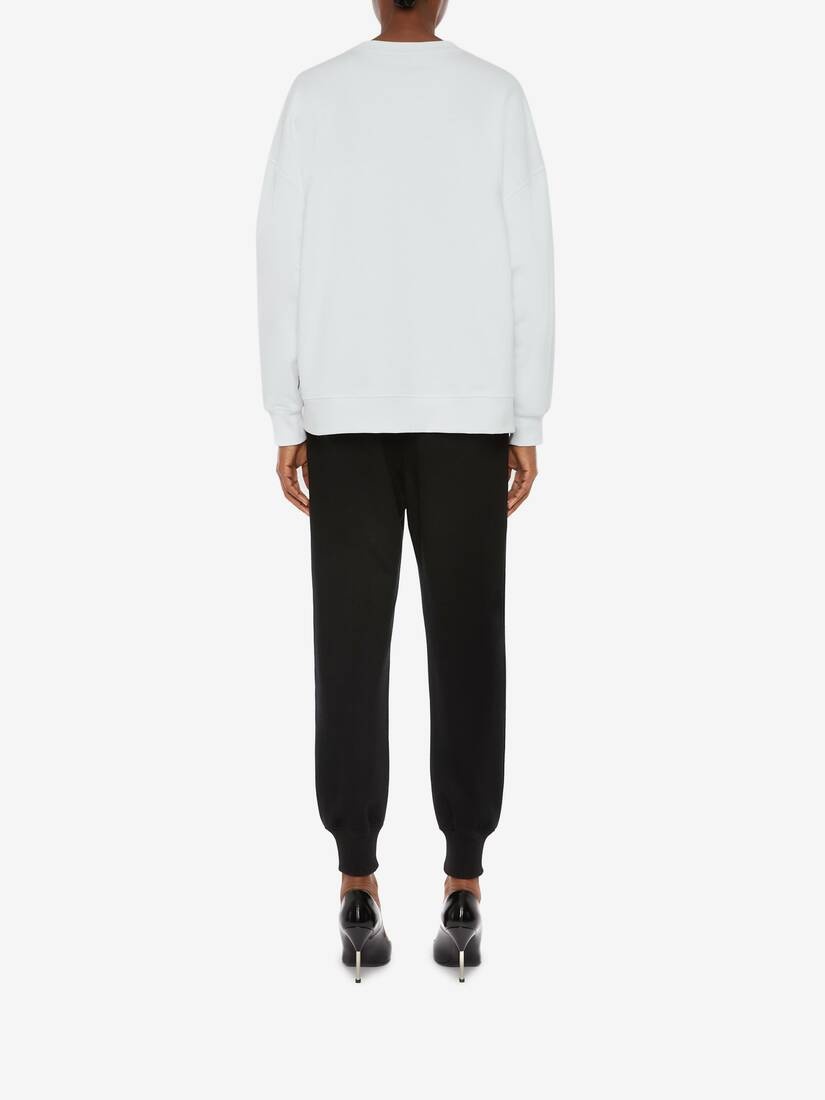 Exploded Seal Logo Sweatshirt in White - 4