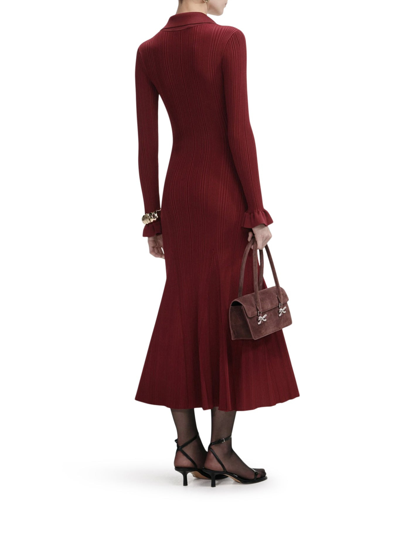 RIBBED KNIT MIDI DRESS - 3