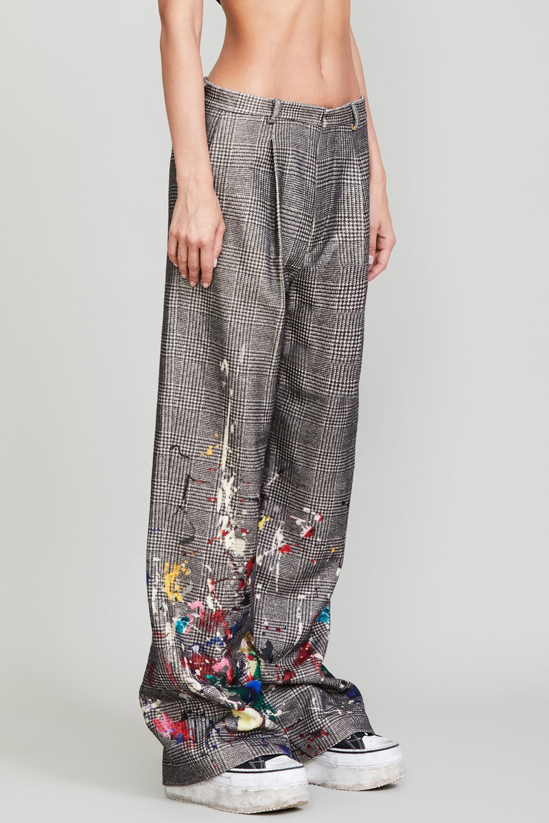 R13 PAINT SPLATTER TROUSER - PRINCE OF WALES - R13W9427-R164A