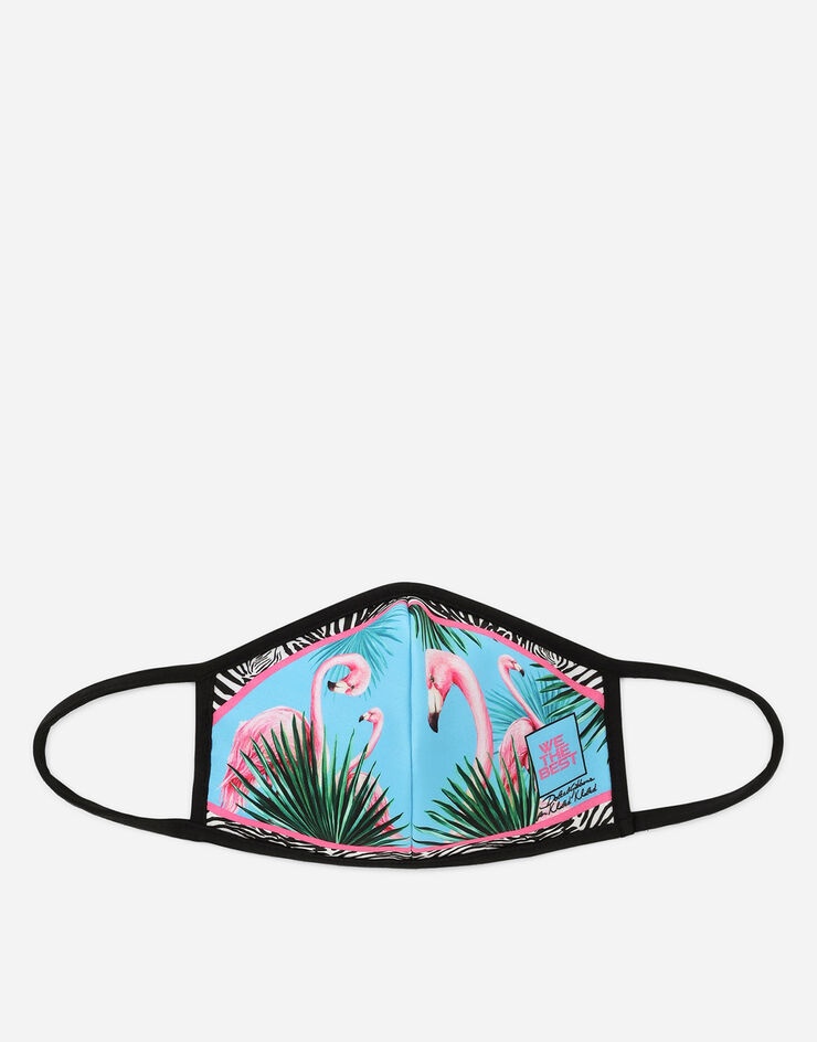 Flamingo-print face mask - 1