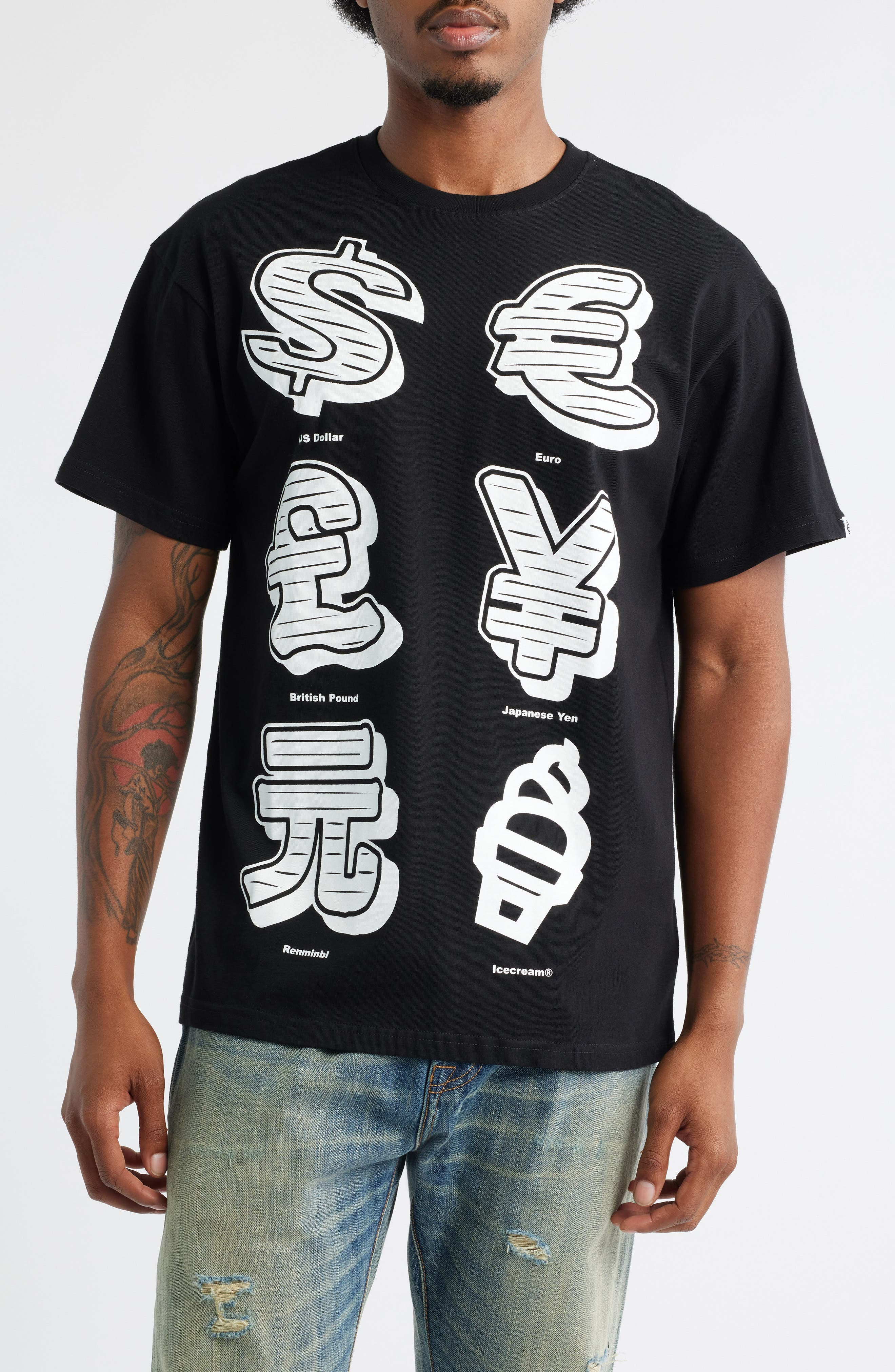 ICECREAM Currency Graphic T-Shirt in Black at Nordstrom - 1