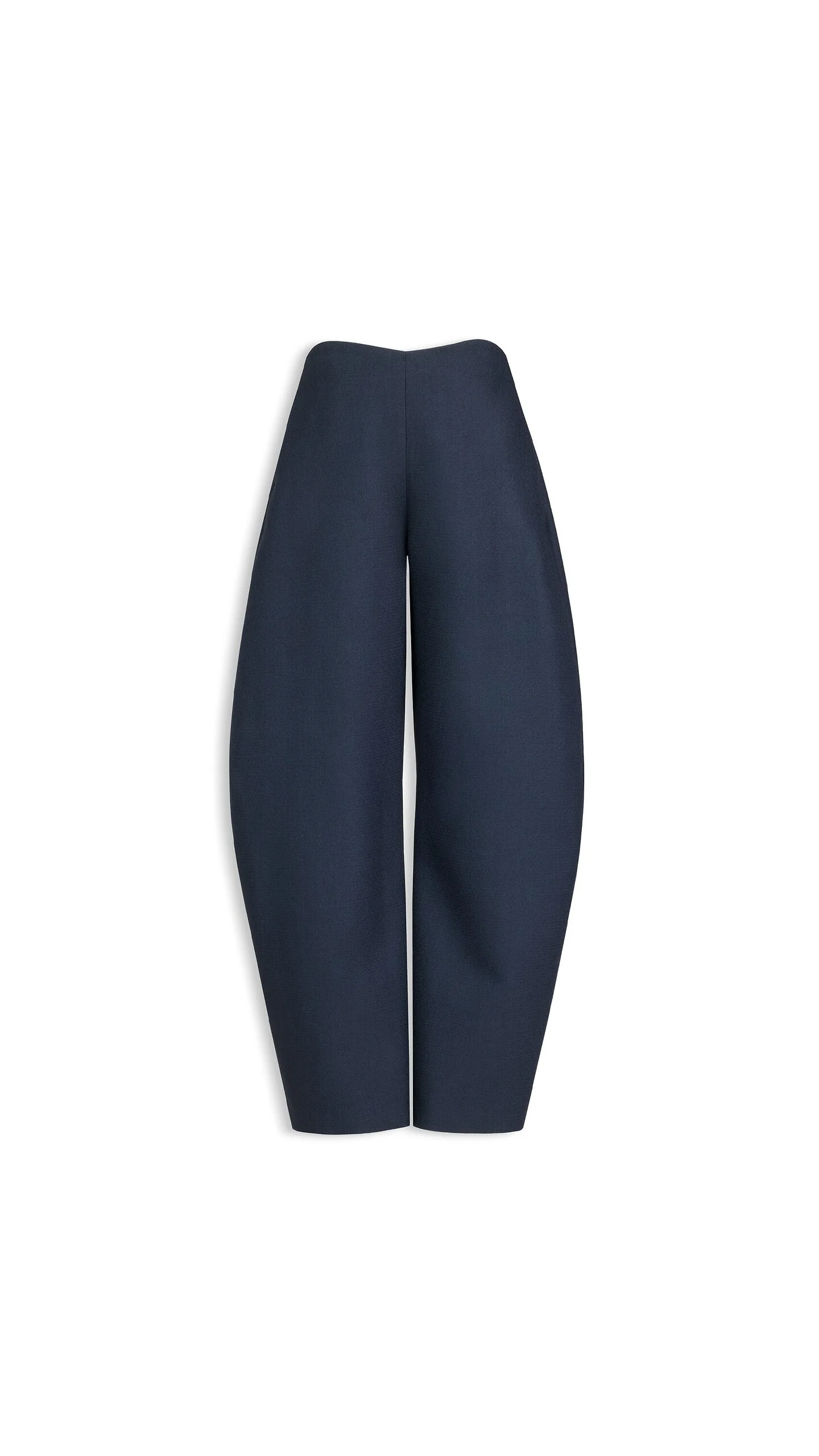 ROUND WOOL CREPE PANTS - 1