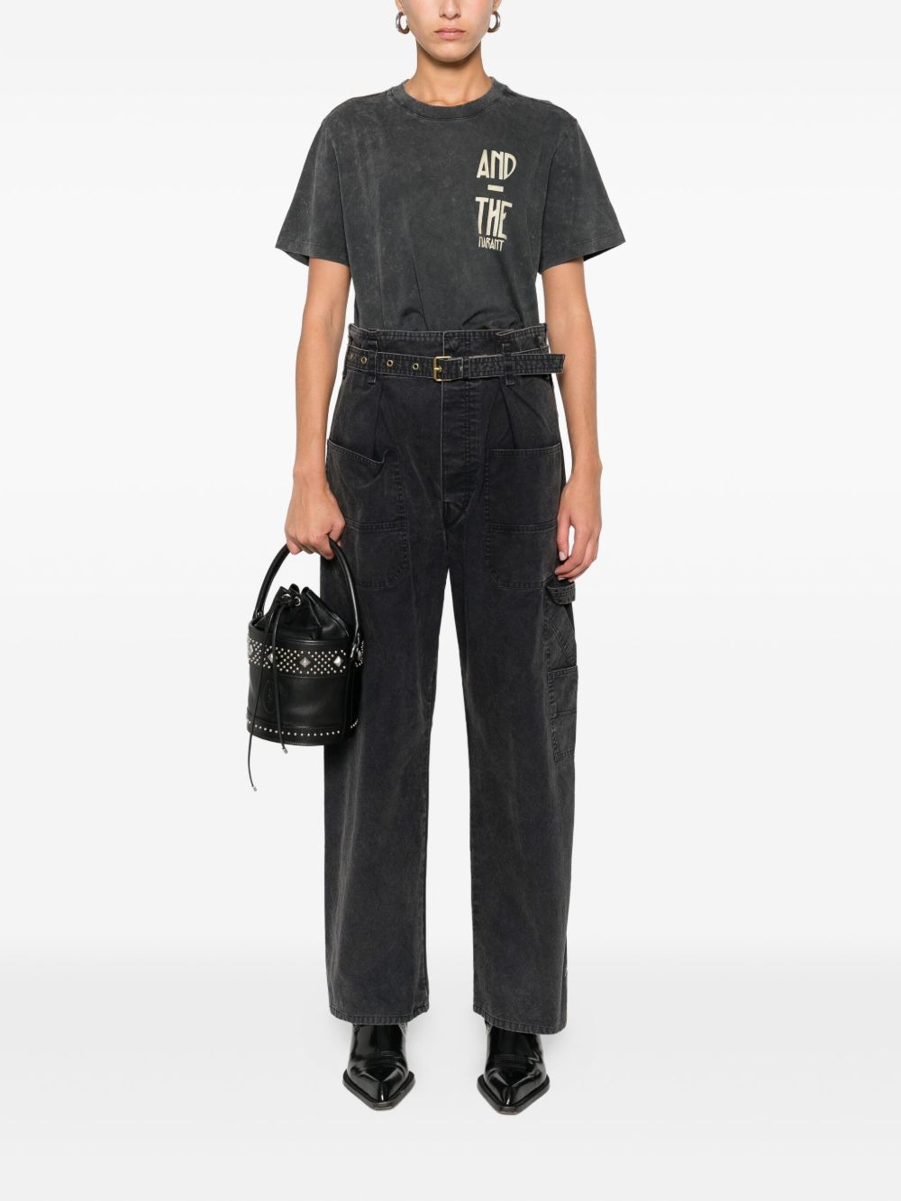 belted pocket trousers - 2