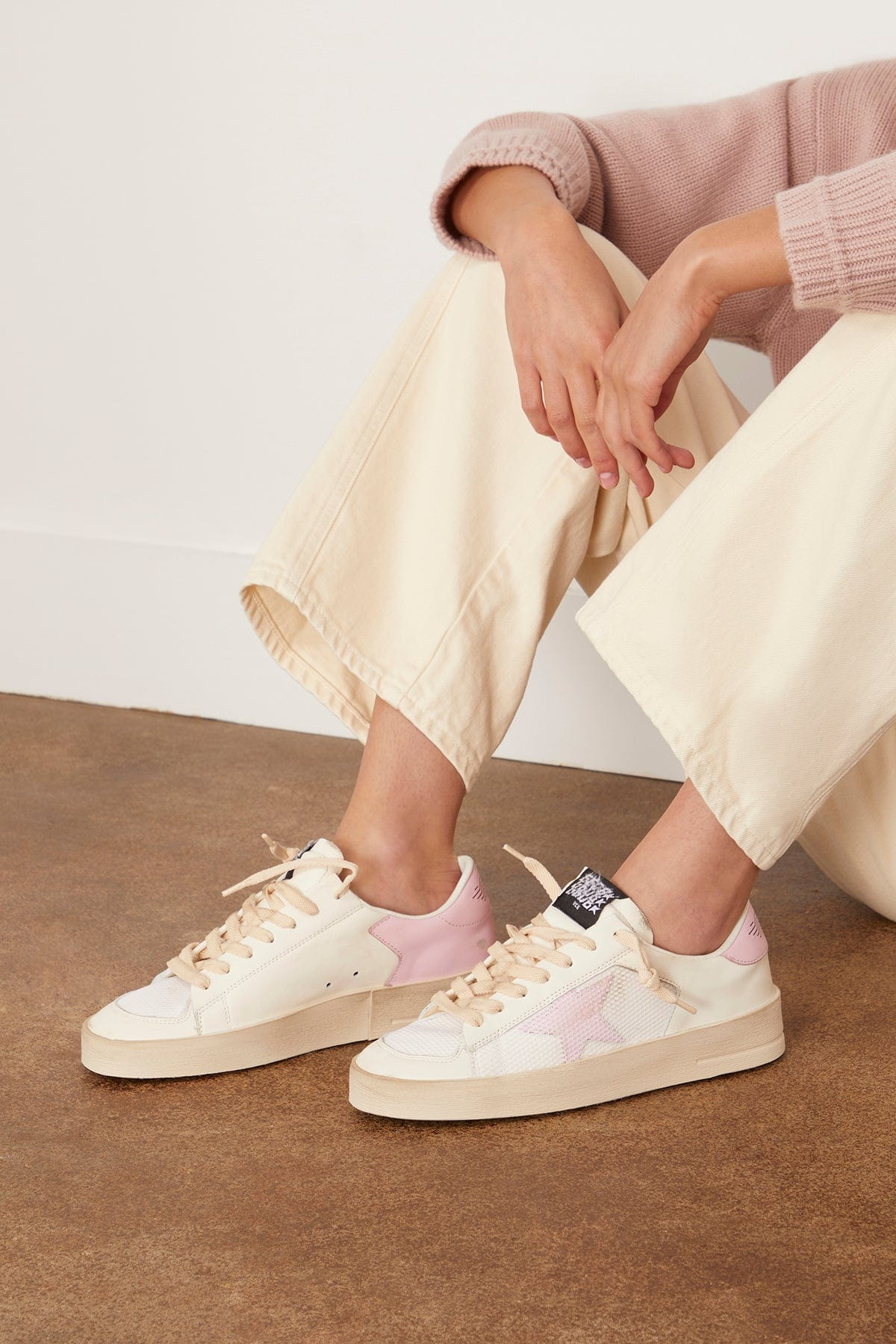 Stardan Sneaker in White/Orchid Pink - 2