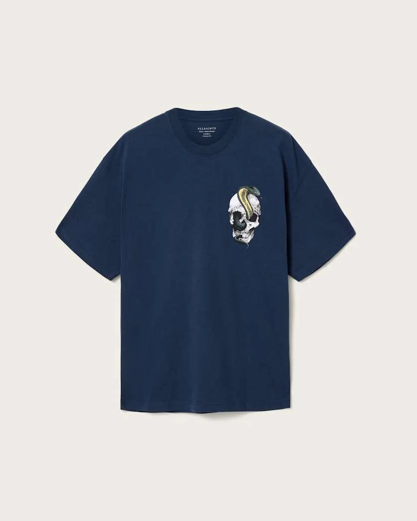 SNAKEHEAD OVERSIZED GRAPHIC T-SHIRT - 1