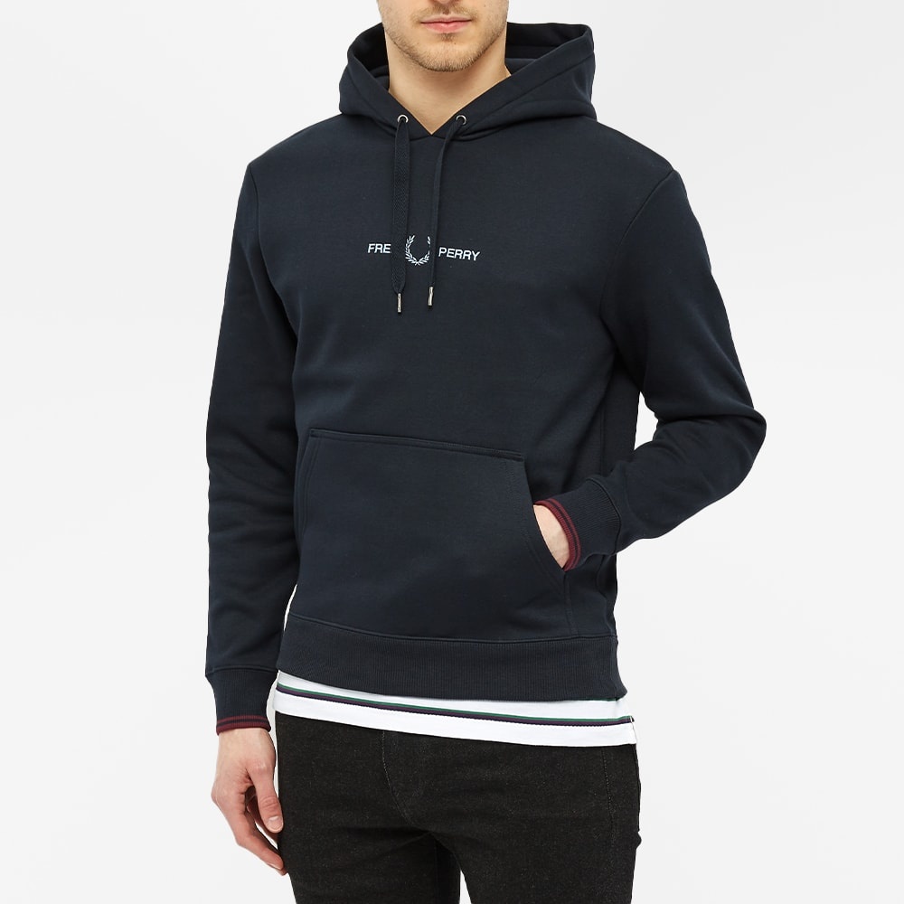 Fred Perry Embroidered Logo Popover Hoody - 4