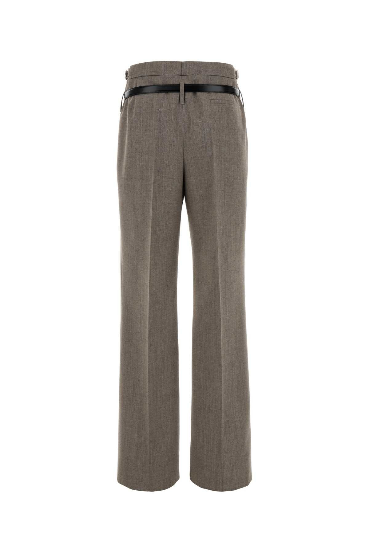 Prada Women Dove Grey Wool Blend Pant - 2