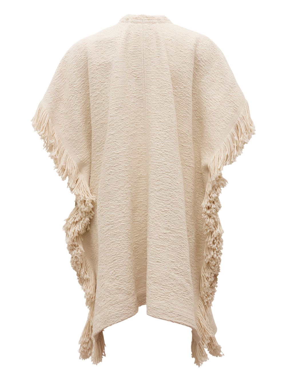 fringed buckled poncho - 2