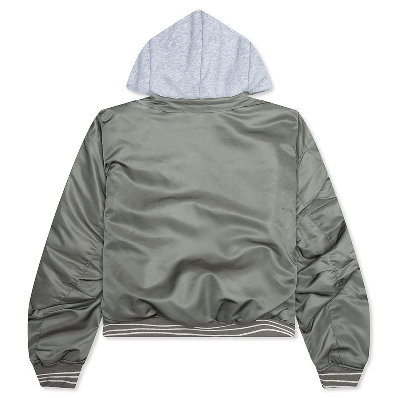 NAHMIAS NYLON HOODED BOMBER - ARMY GREEN outlook