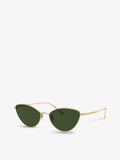 Oliver Peoples OV1328S 1998C butterfly-frame metal sunglasses outlook