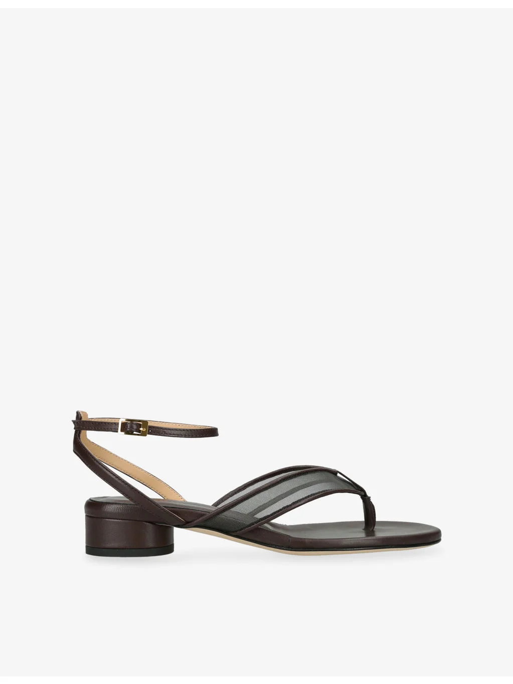 Fina Leather and Mesh Heeled Sandals - 1