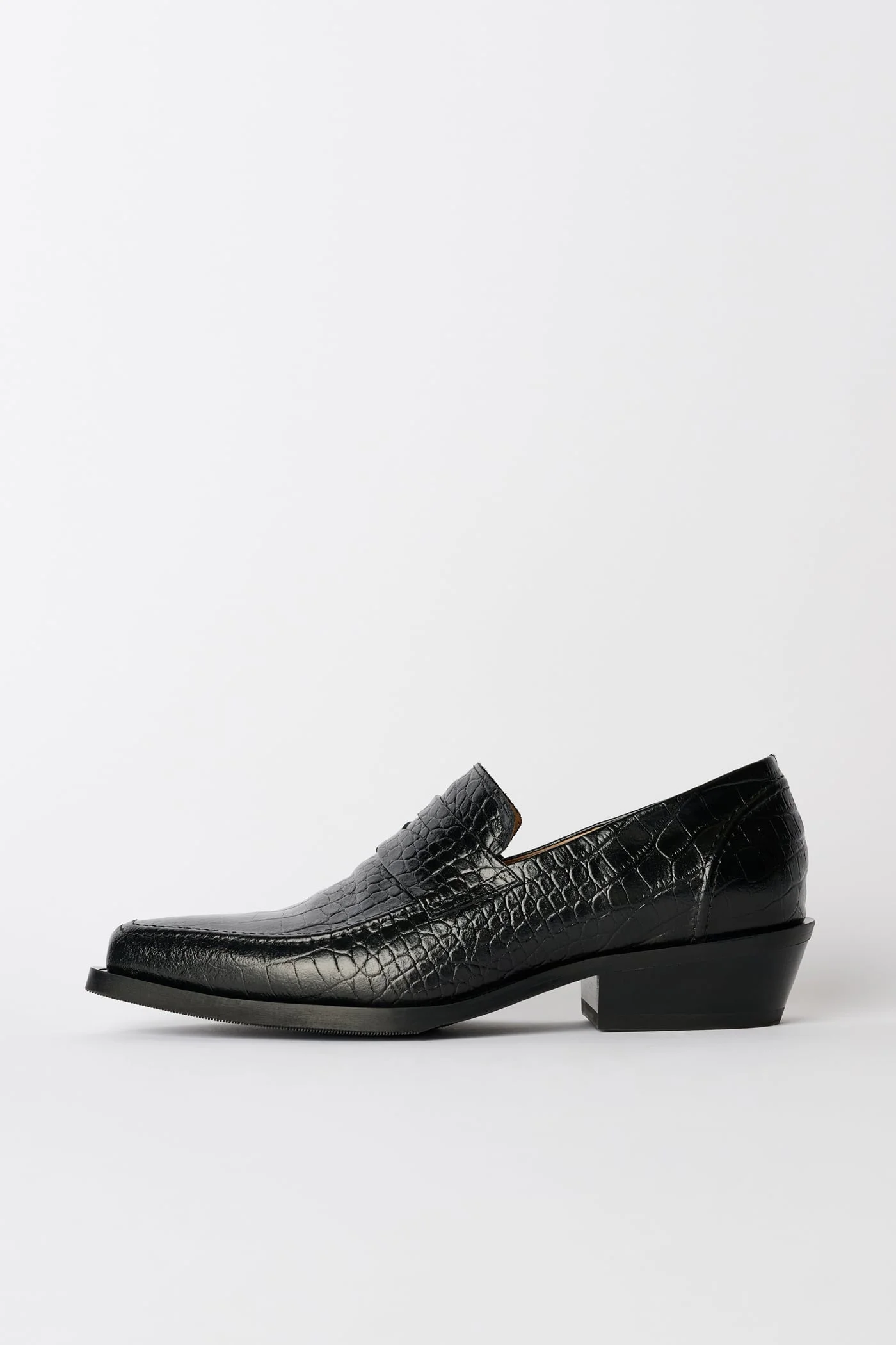 Cypher Loafer Licorice Croc Bull Hide - 1