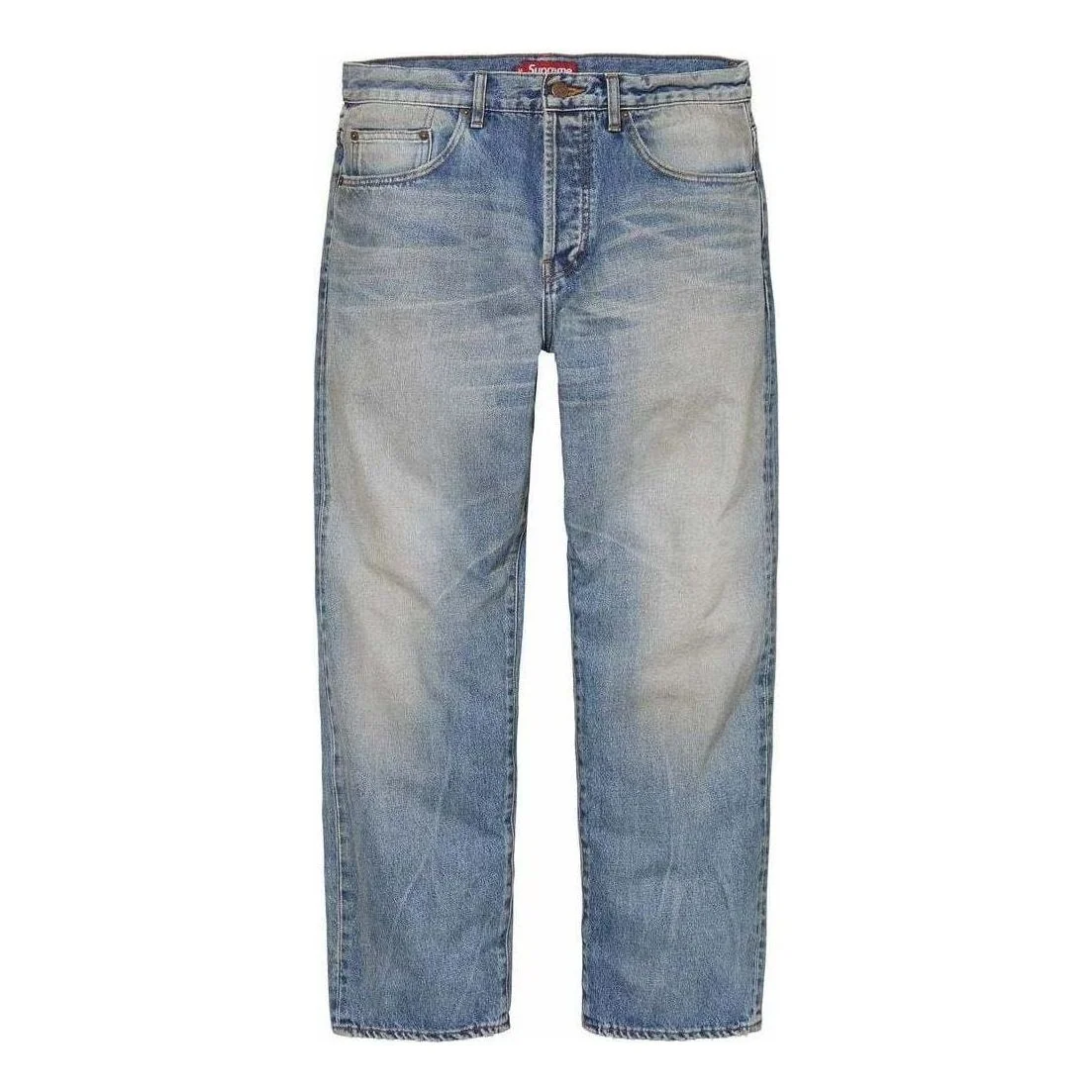 Supreme Distressed Loose Fit Selvedge Jeans 'Teal' SUP-SS24-093 - 1