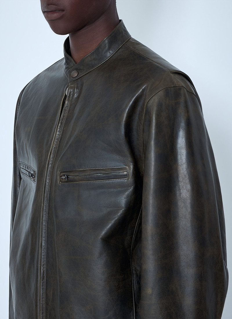 Leather Zip Jacket 5