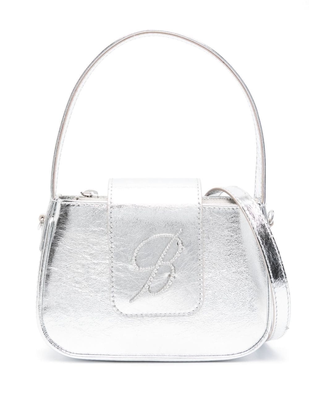 crystal-B leather tote bag - 1