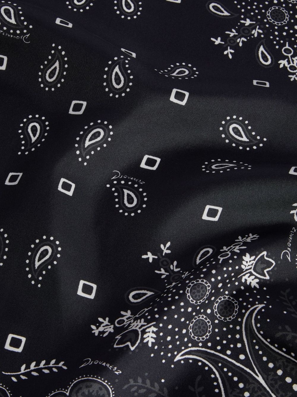 bandana-print silk scarf - 2