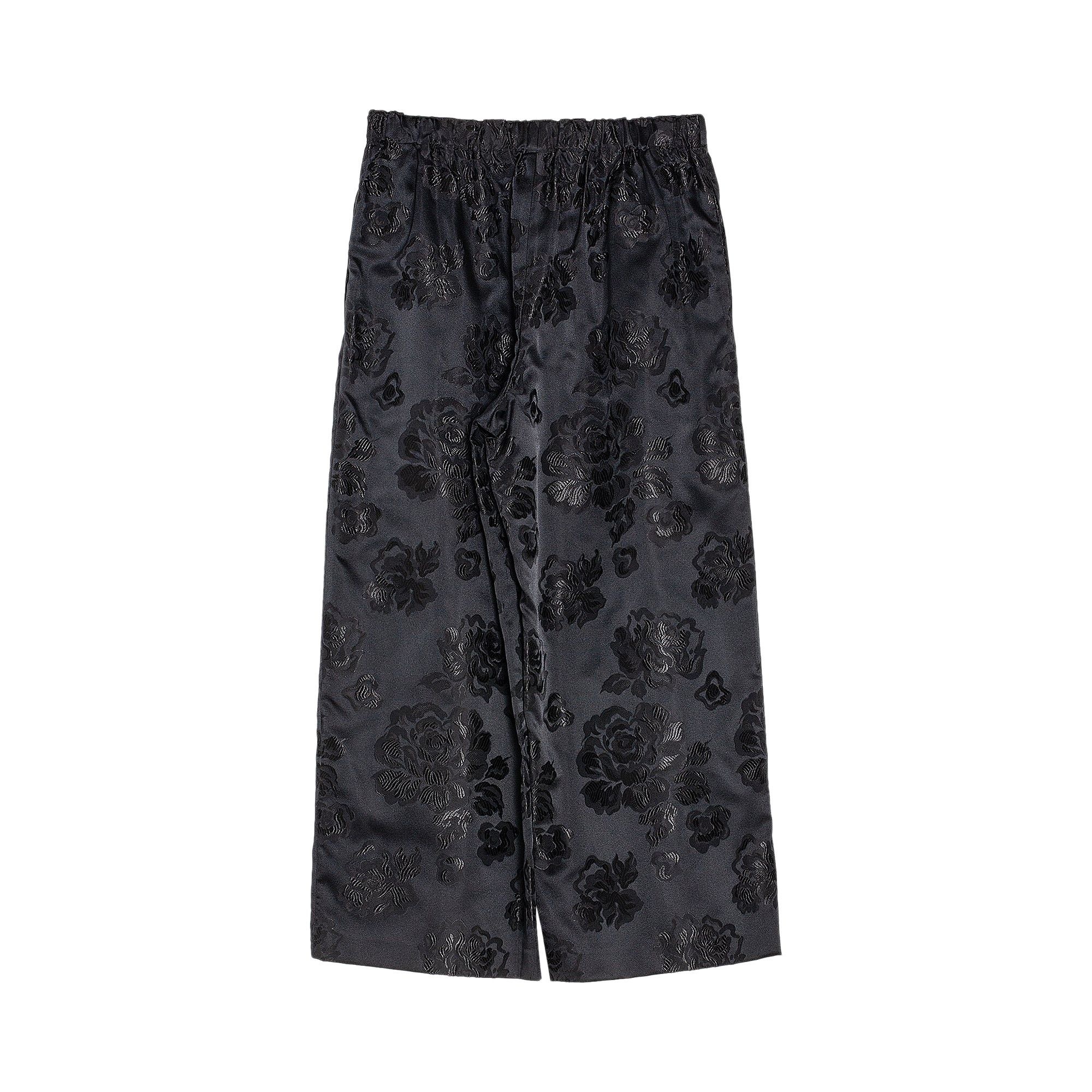 Comme des Garçons Jacquard Floral Pattern Skirt 'Black' - 2