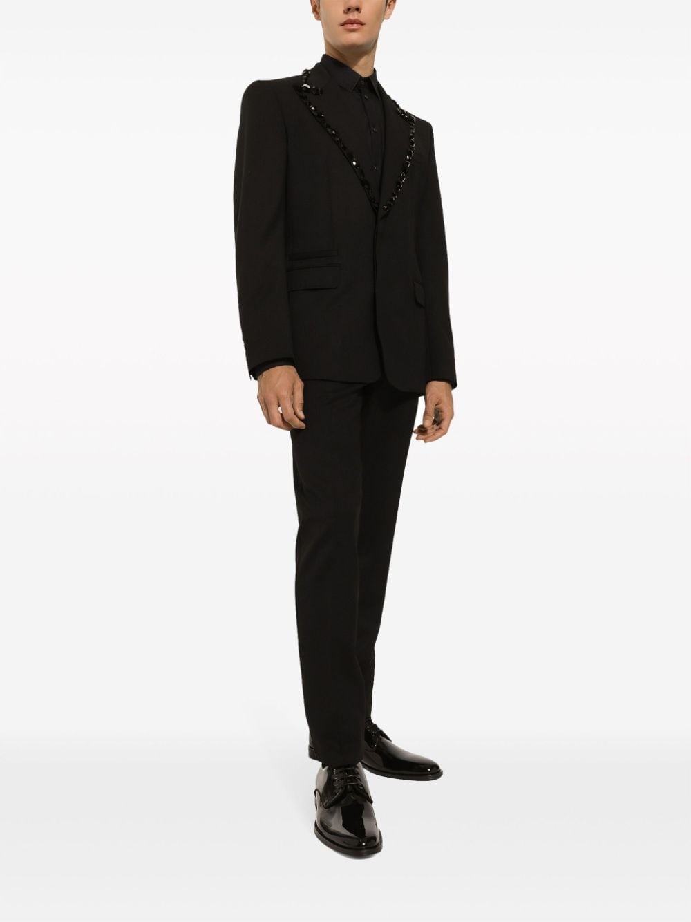 low-waist tailored wool blend trousers - 5