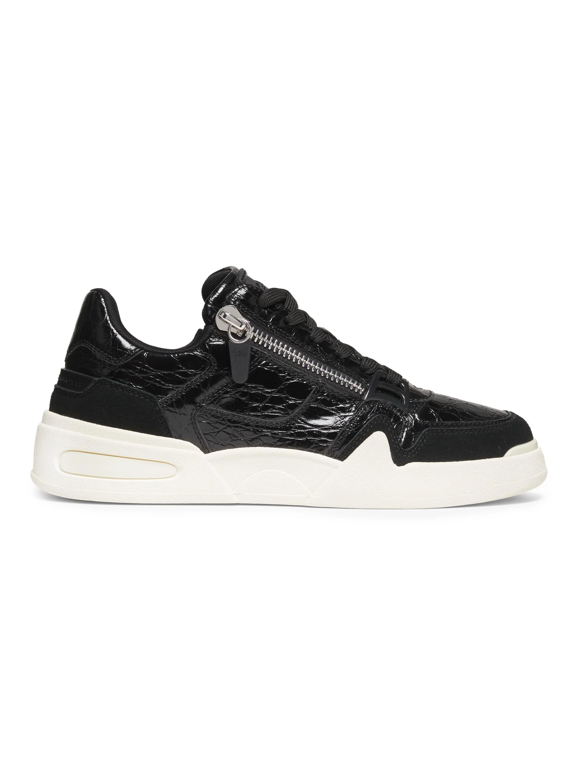 Men's GZ Ghost Embossed-Leather Low-Top Sneakers - Nero - 1