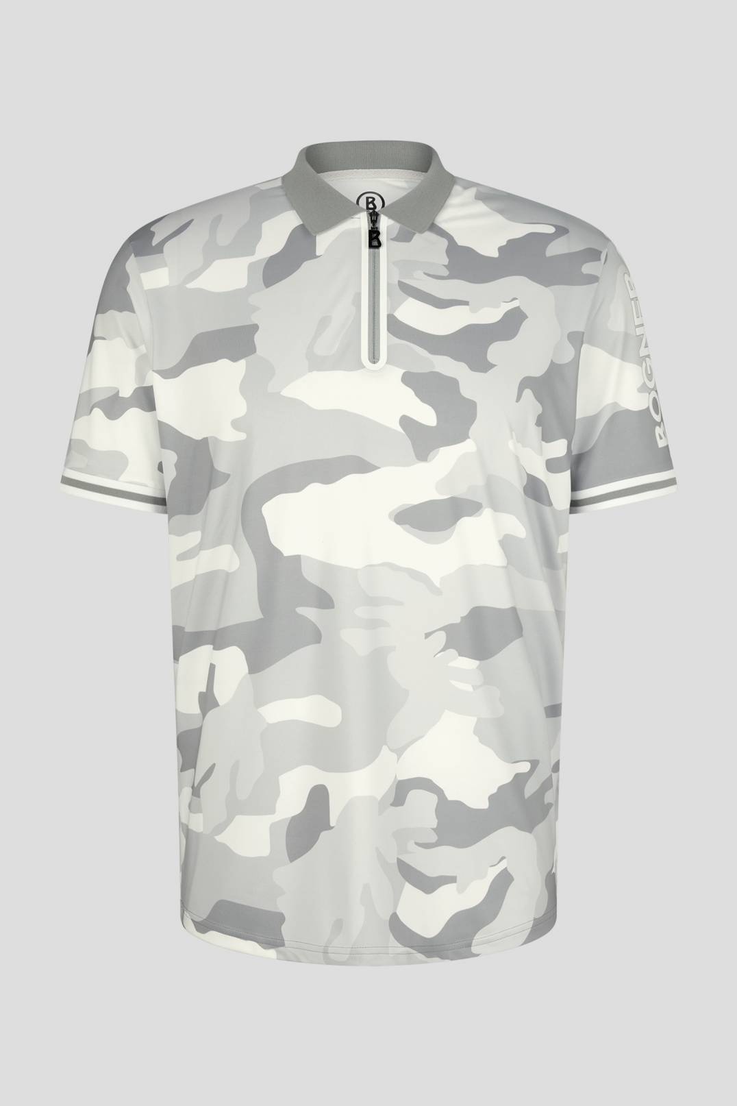 TIZIO FUNCTIONAL POLO SHIRT IN LIGHT GRAY/OFF-WHITE - 1