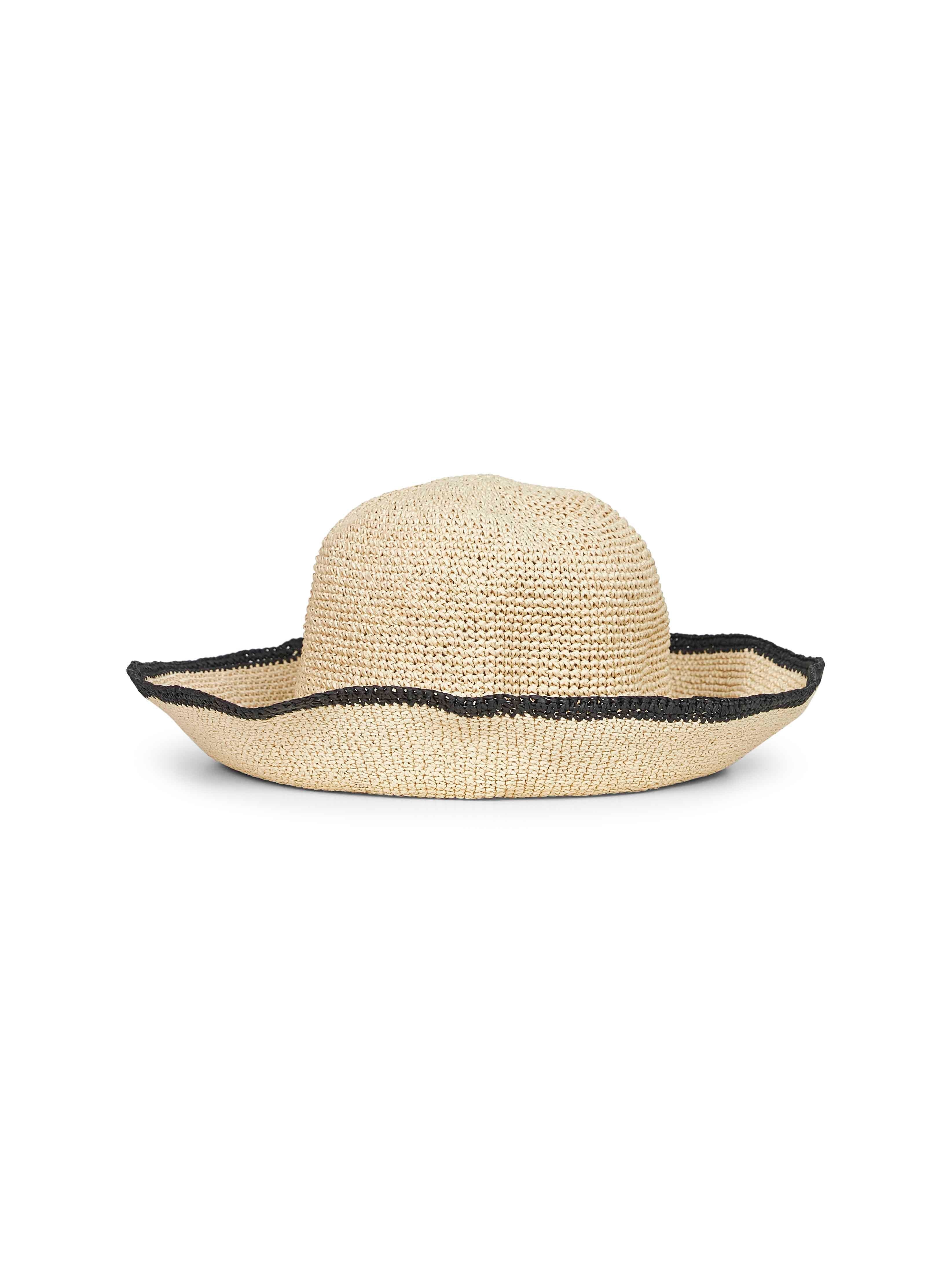 Ecru paper straw bucket hat - 2