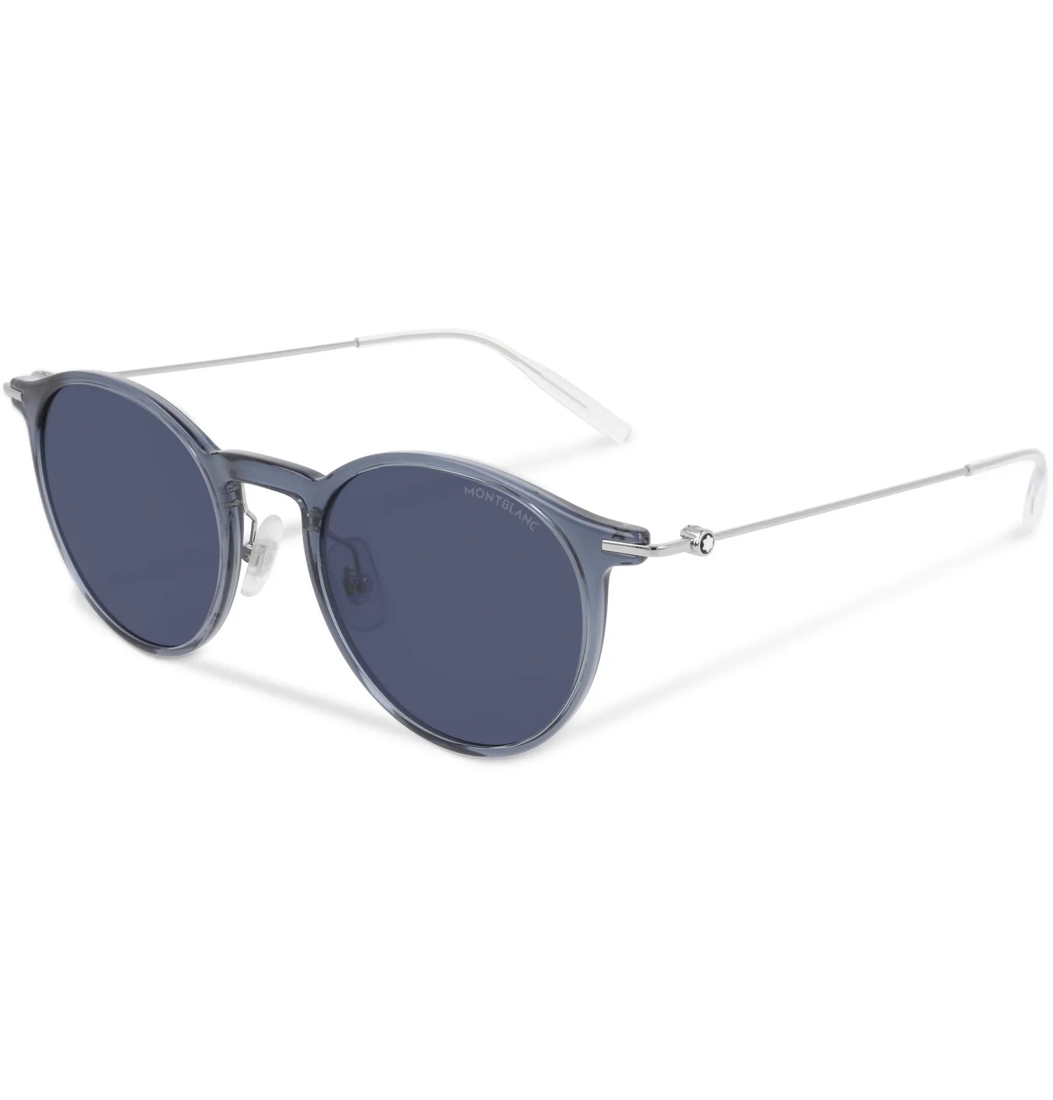 Round-Frame Silver-Tone and Acetate Sunglasses - 1