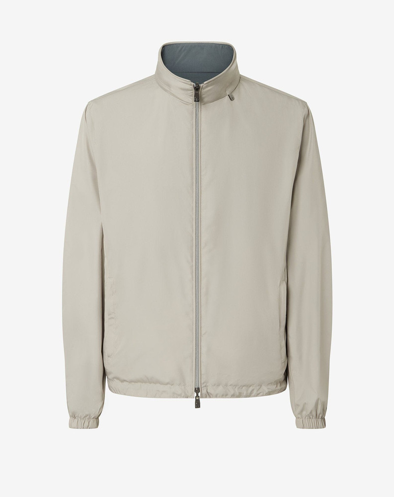 Reversible grey technical poplin jacket 1