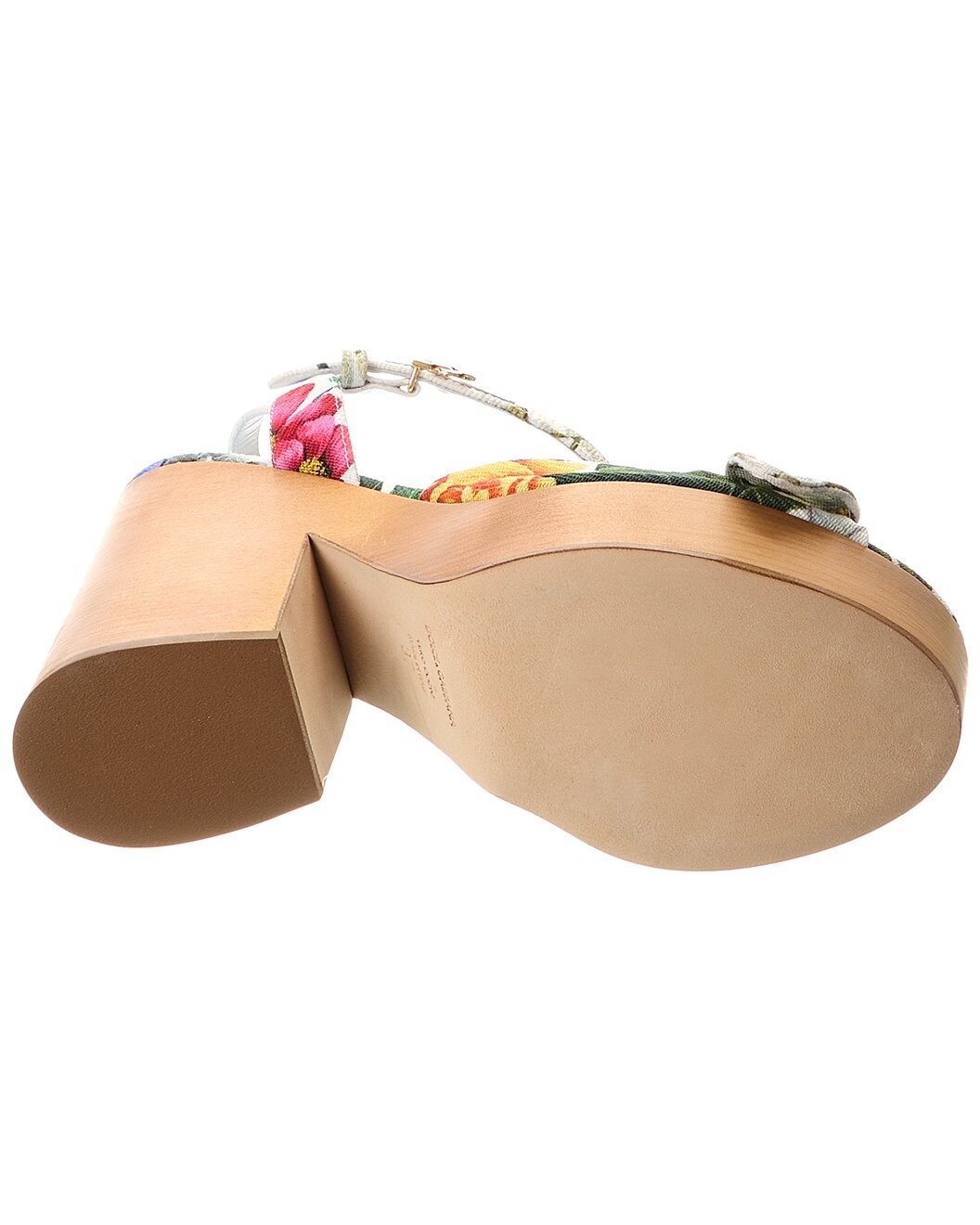 Dolce & Gabbana DG Logo Floral Jacquard Platform Sandal - 4