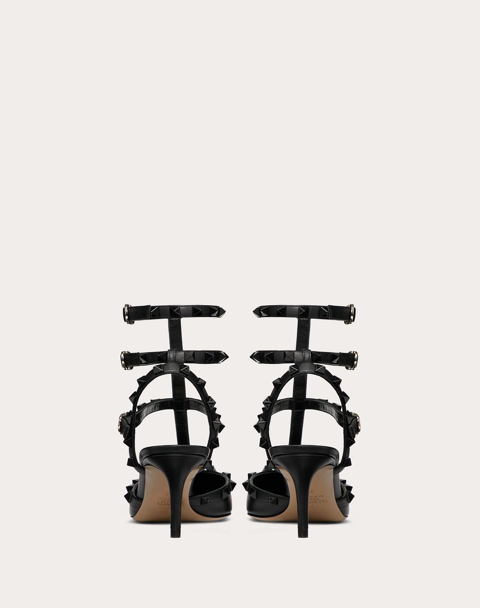 rockstud ankle strap pump with tonal studs 65 mm