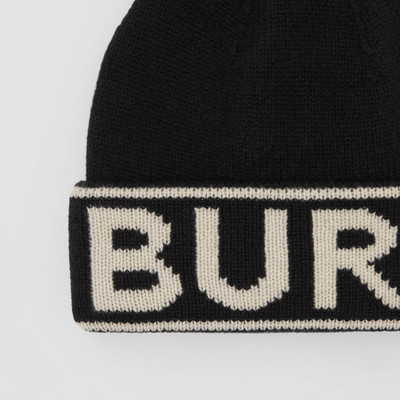 Burberry Logo Intarsia Cashmere Beanie outlook