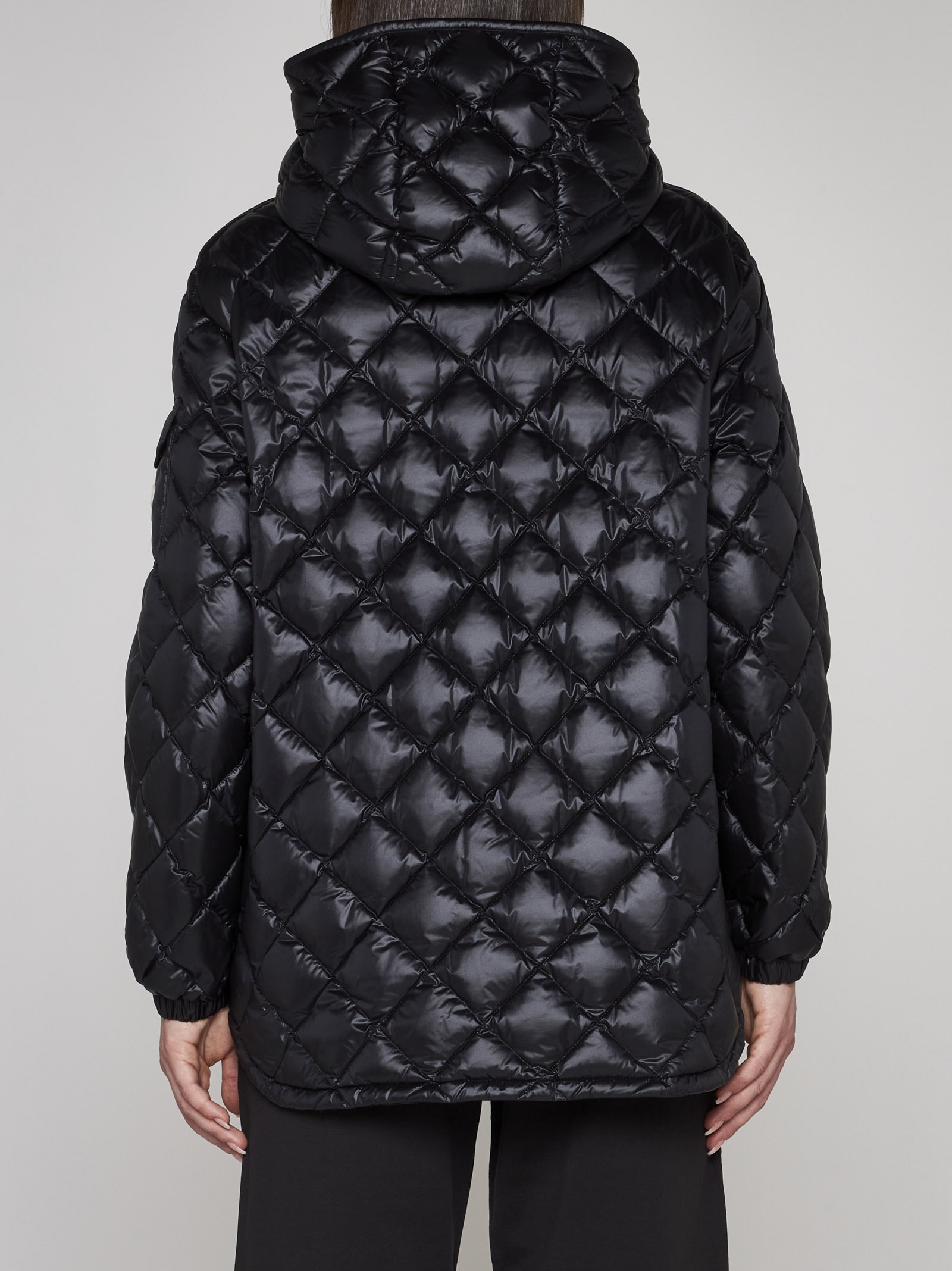 Quilted nylon down jacket - 4