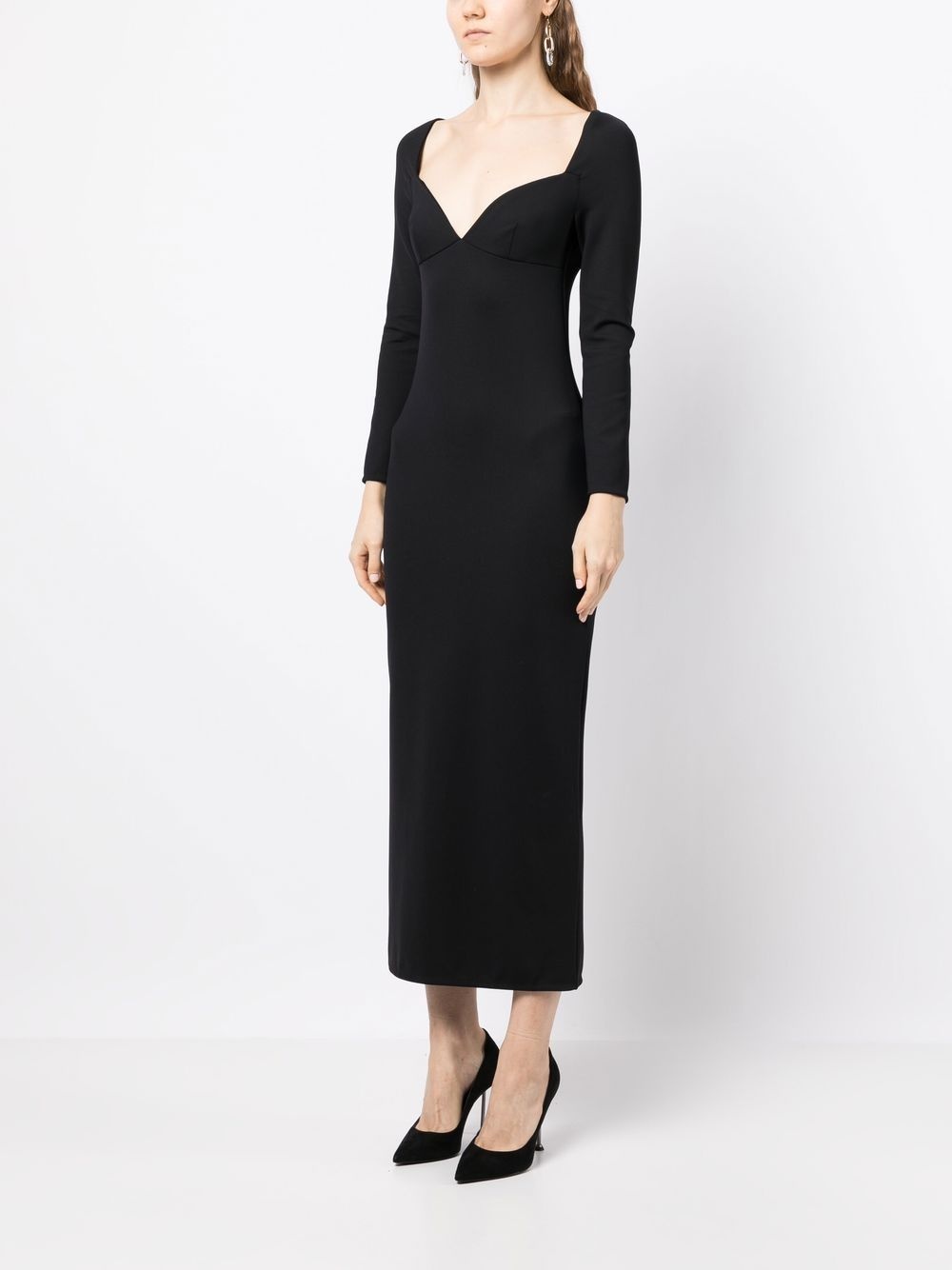 long-sleeve maxi dress - 3