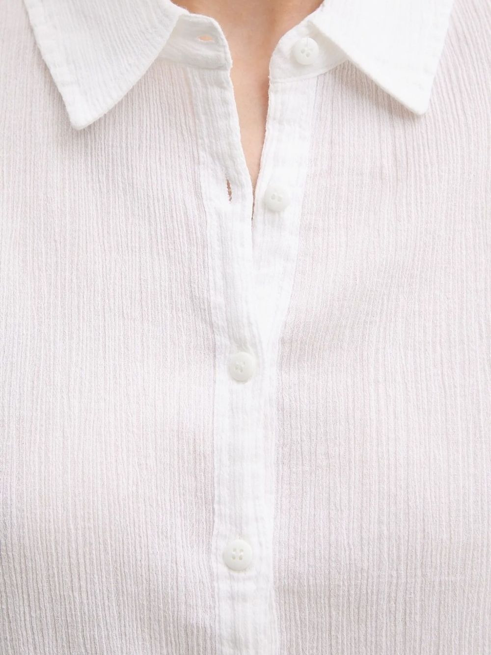 textured button-down shirt - 4